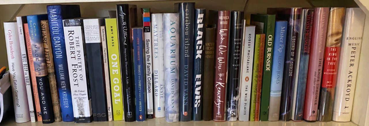 Photo of shelf H1 in the Living Room bookcase at Garden (top shelf)